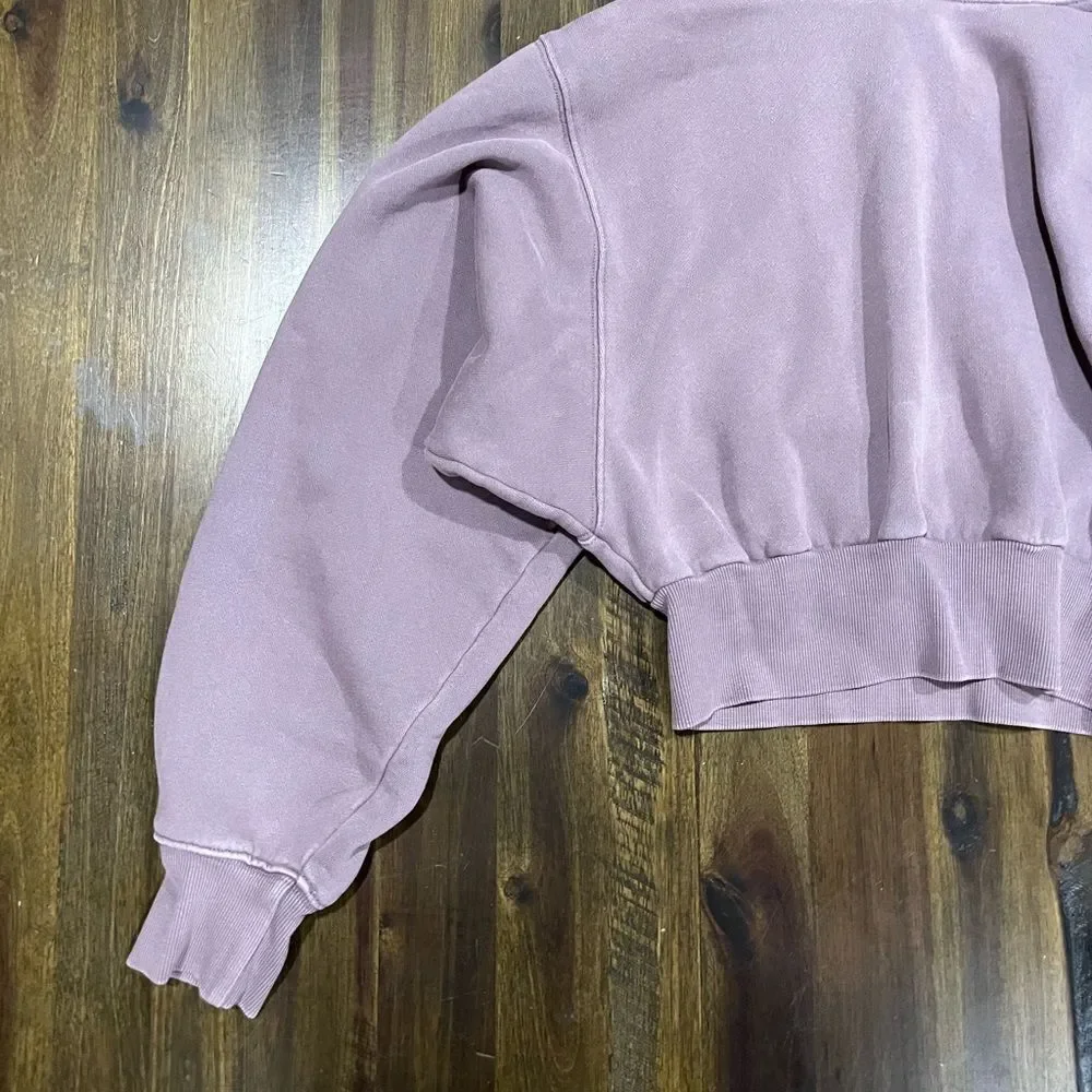 Tna by Artizia Wide Hem, Long Sleeve Cropped Hoodie Sweatshirt, Women's Size 2XS
